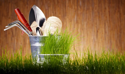 Garden waste and finishing tidy-up illustration
